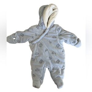 First Impressions Light Blue airplane one piece snowsuit